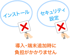 必要なのはWEBブラウザのみ。面倒な設定は不要、新しい使い方の可能性も拡がります。