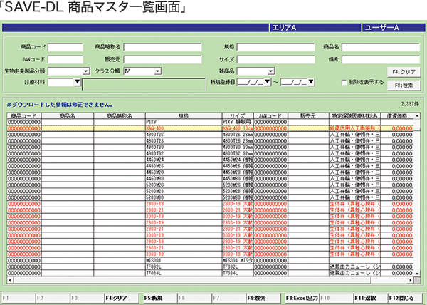 多彩な在庫管理機能